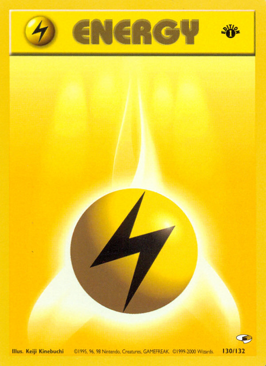 Lightning Energy 130/132 from Pokemon TCG Gym Heroes