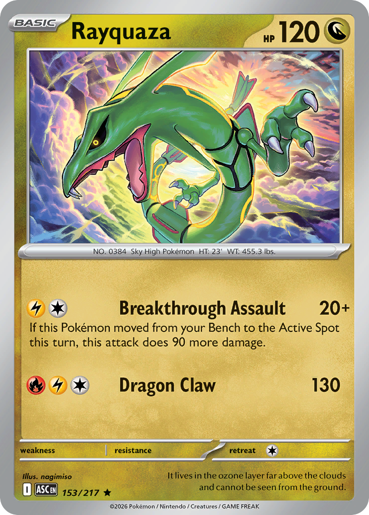 Rayquaza 153/217 from Pokemon TCG Ascended Heroes