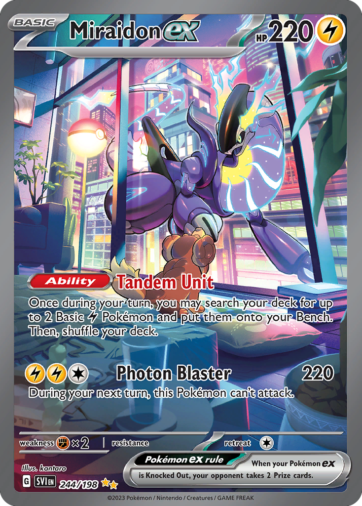 Miraidon ex 244/198 from Pokemon TCG Scarlet & Violet