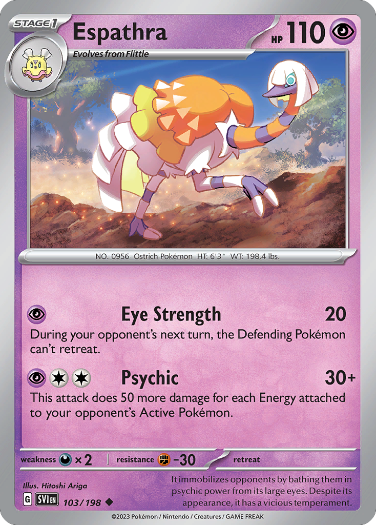 Espathra 103/198 from Pokemon TCG Scarlet & Violet