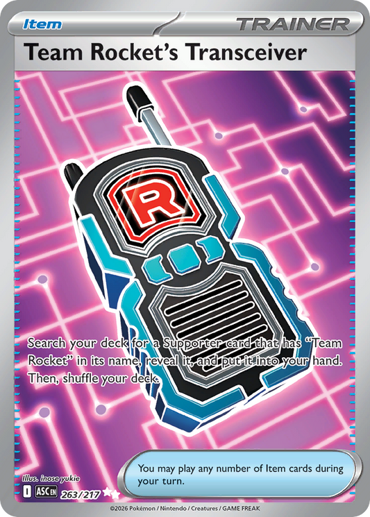 Team Rocket's Transceiver 263/217 from Pokemon TCG Ascended Heroes