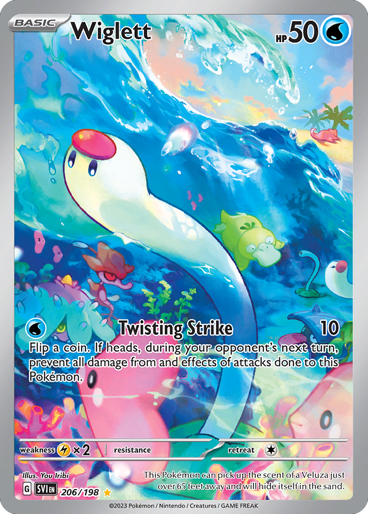 Wiglett 206/198 from Pokemon TCG Scarlet & Violet