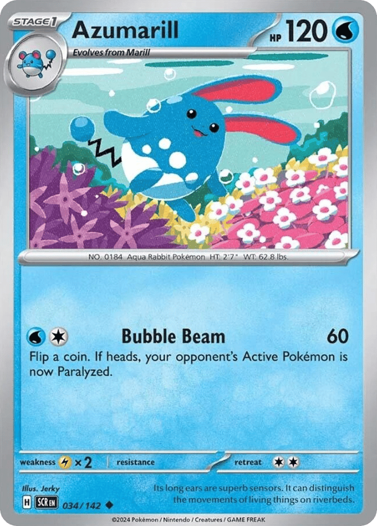 Azumarill 034/142 from Pokemon TCG Stellar Crown