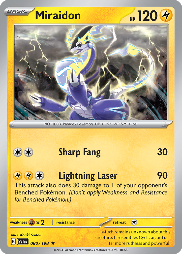 Miraidon 080/198 from Pokemon TCG Scarlet & Violet
