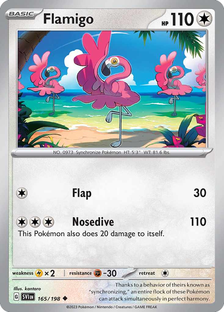 Flamigo 165/198 from Pokemon TCG Scarlet & Violet