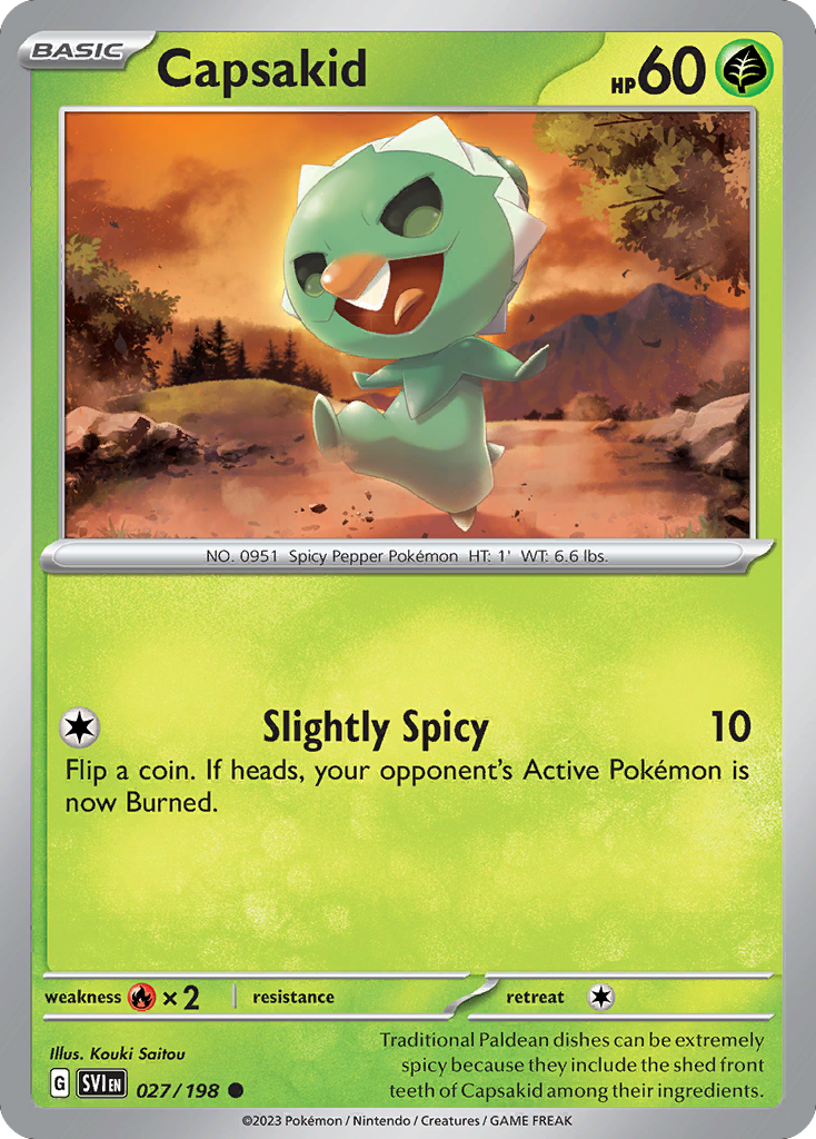 Capsakid 027/198 from Pokemon TCG Scarlet & Violet