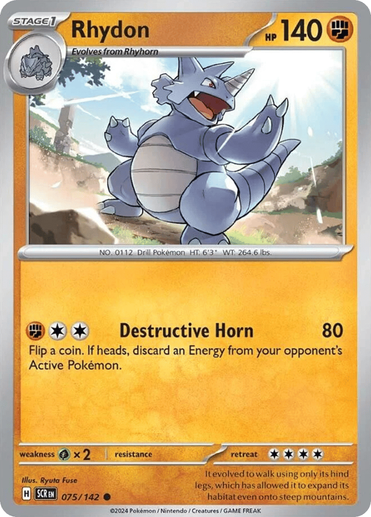 Rhydon 075/142 from Pokemon TCG Stellar Crown