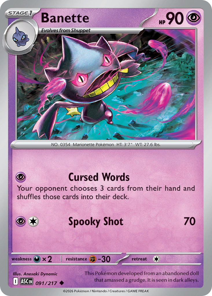 Banette 091/217 from Pokemon TCG Ascended Heroes