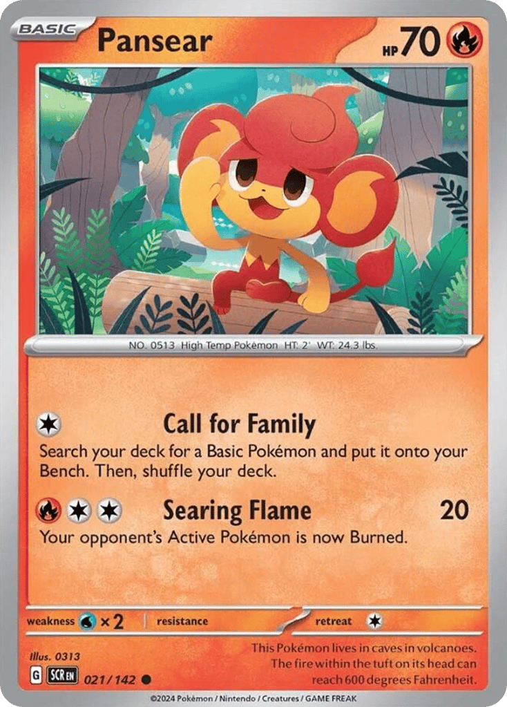 Pansear 021/142 from Pokemon TCG Stellar Crown