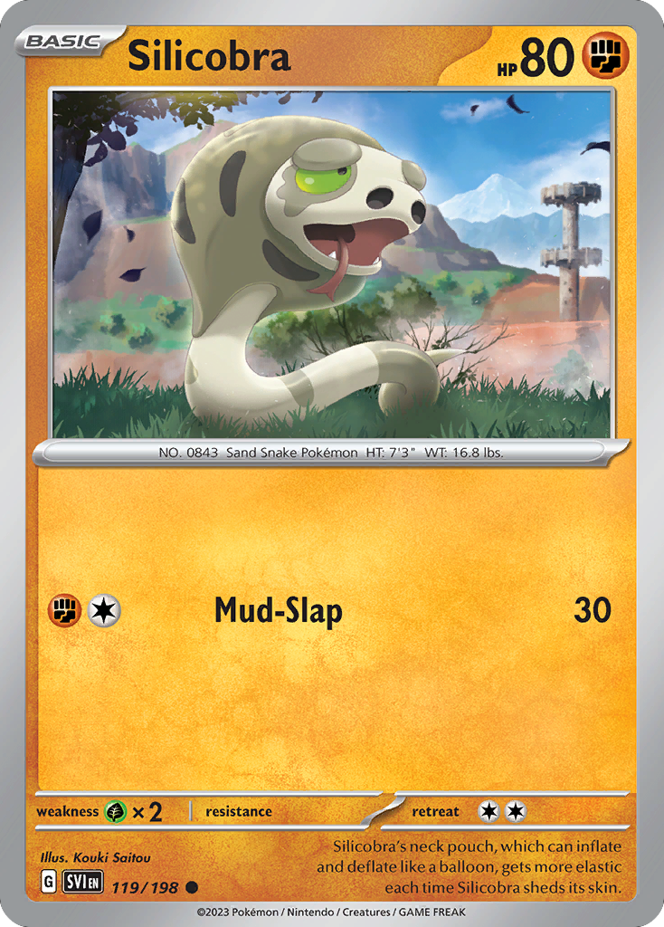 Silicobra 119/198 from Pokemon TCG Scarlet & Violet