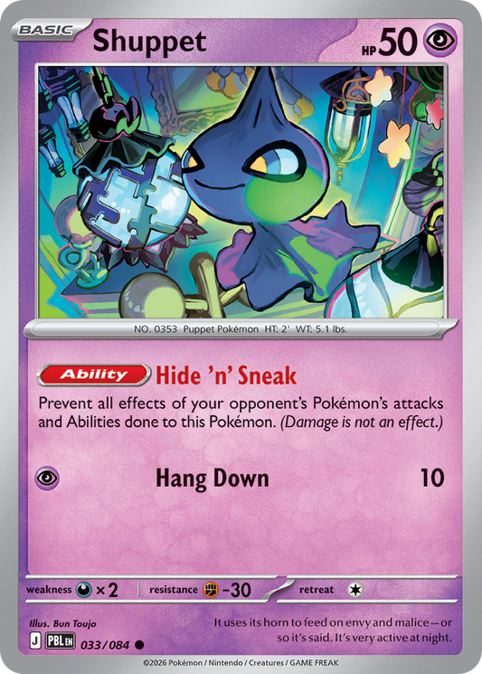 Shuppet 033/084 from Pokemon TCG Pitch Black