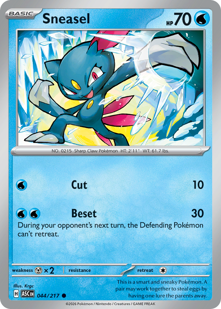 Sneasel 044/217 from Pokemon TCG Ascended Heroes