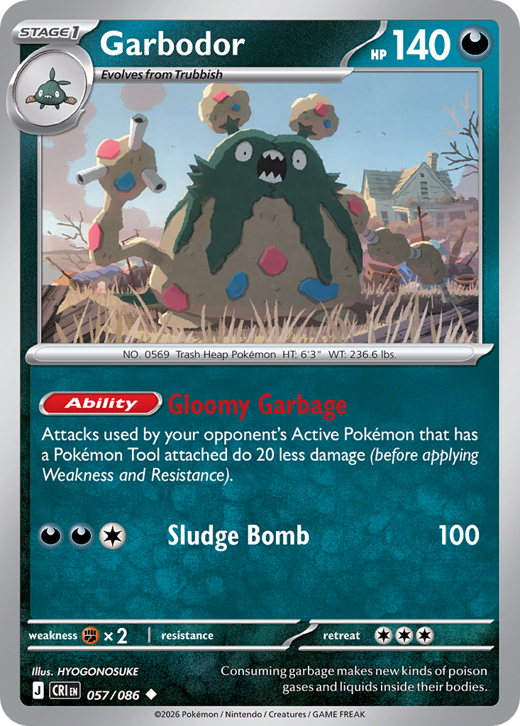 Garbodor 057/086 from Pokemon TCG Chaos Rising