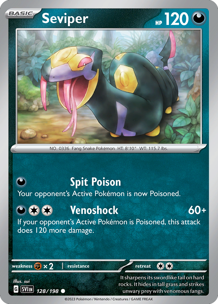 Seviper 128/198 from Pokemon TCG Scarlet & Violet