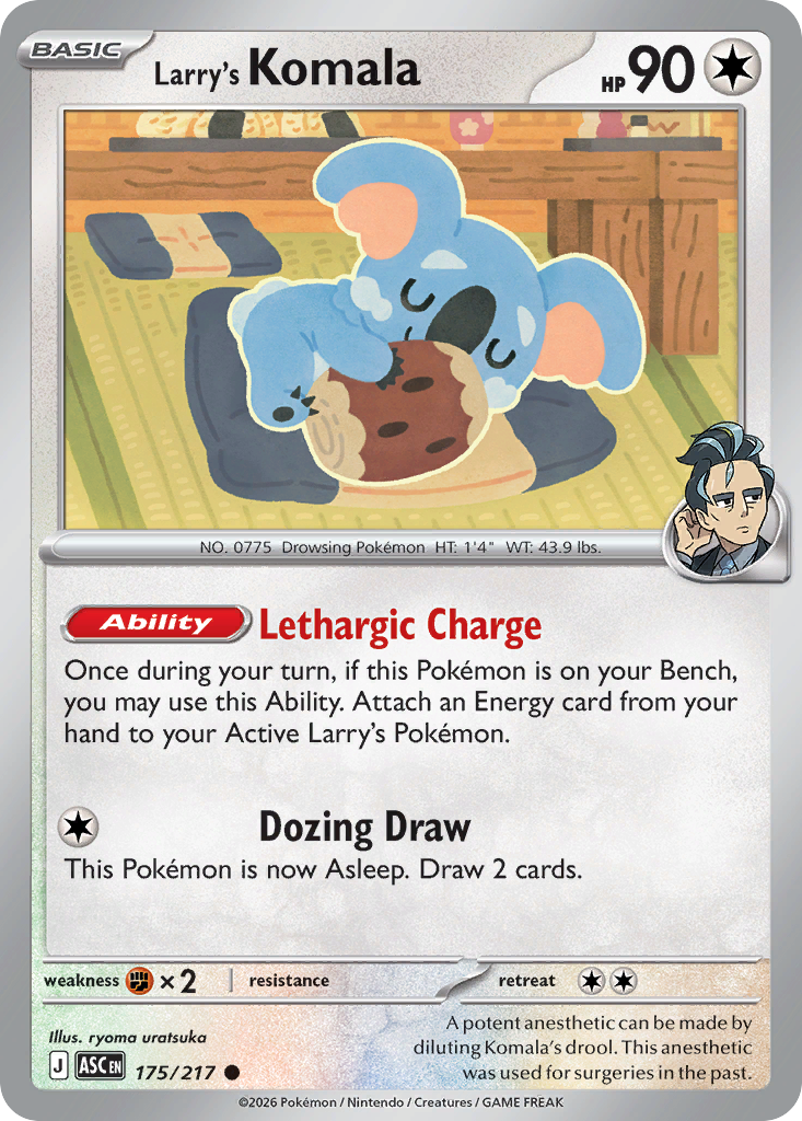 Larry's Komala 175/217 from Pokemon TCG Ascended Heroes