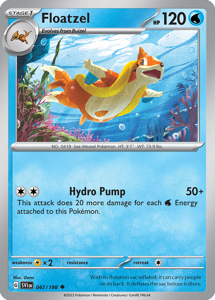 Floatzel 047/198 from Pokemon TCG Scarlet & Violet