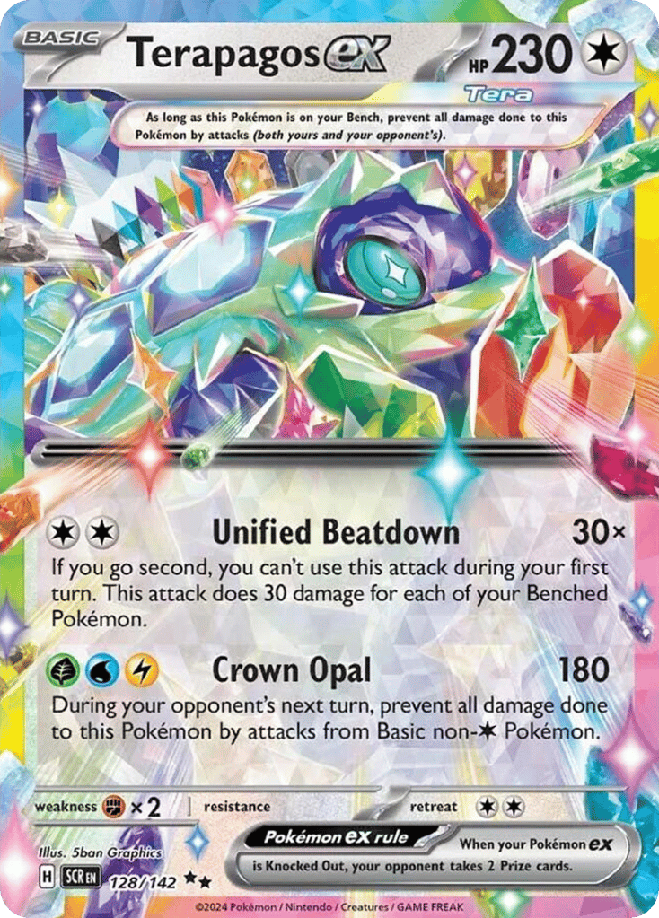 Terapagos ex 128/142 from Pokemon TCG Stellar Crown