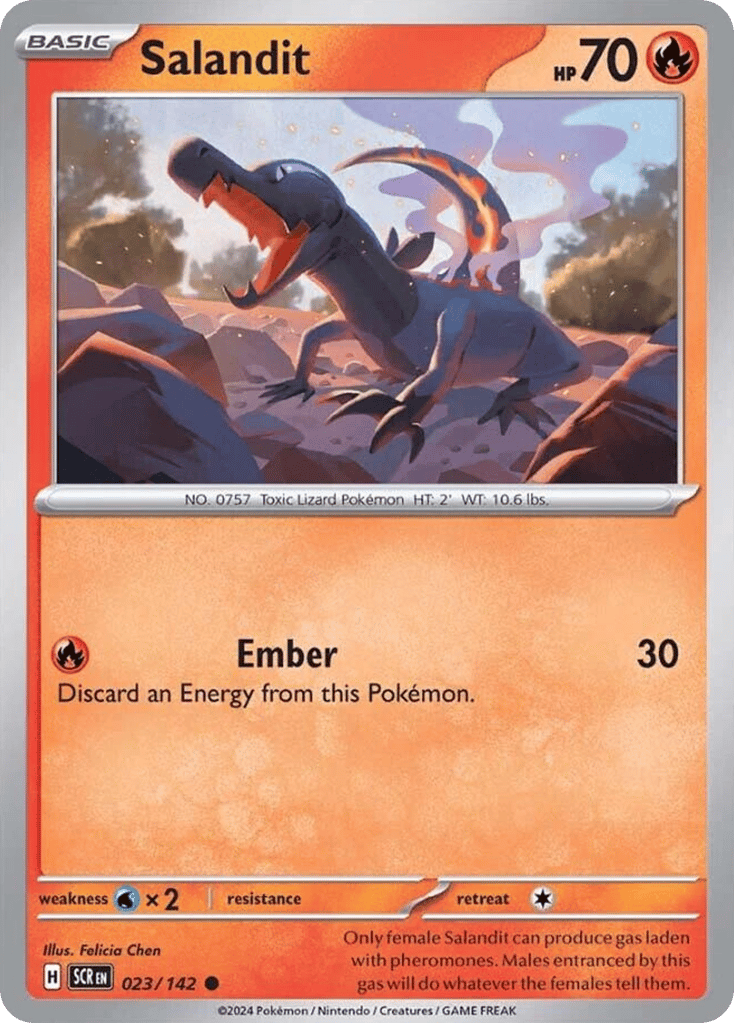 Salandit 023/142 from Pokemon TCG Stellar Crown