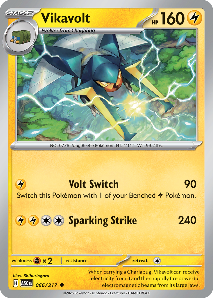 Vikavolt 066/217 from Pokemon TCG Ascended Heroes