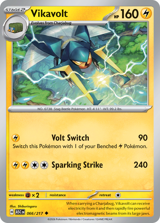 Vikavolt 066/217 from Pokemon TCG Ascended Heroes
