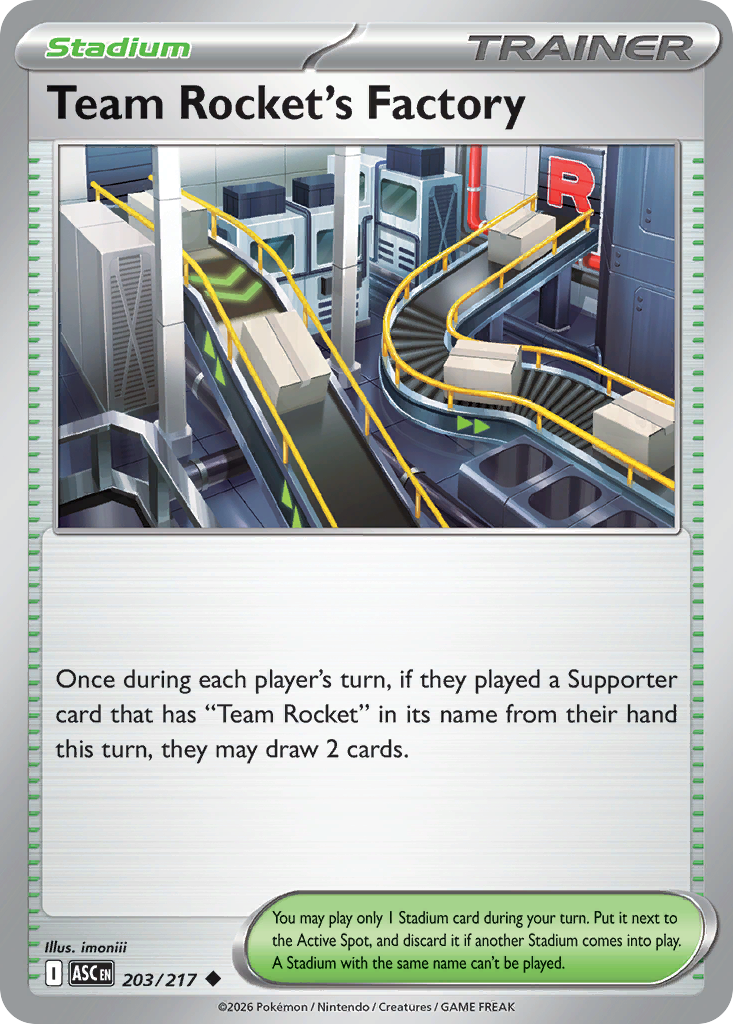 Team Rocket's Factory 203/217 from Pokemon TCG Ascended Heroes