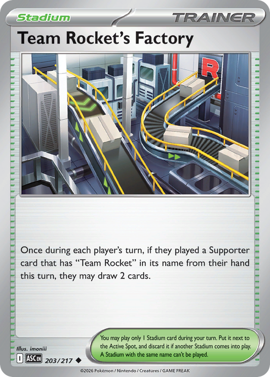 Team Rocket's Factory 203/217 from Pokemon TCG Ascended Heroes