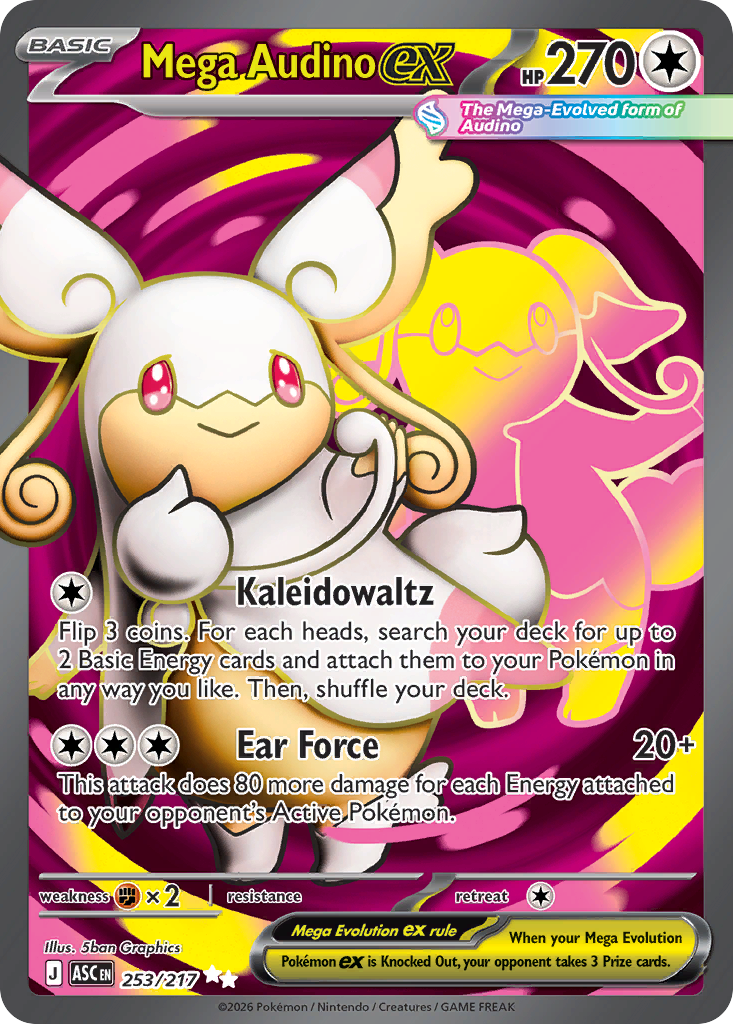 Mega Audino ex 253/217 from Pokemon TCG Ascended Heroes
