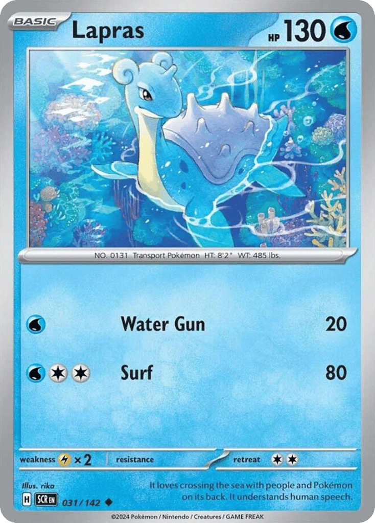 Lapras 031/142 from Pokemon TCG Stellar Crown