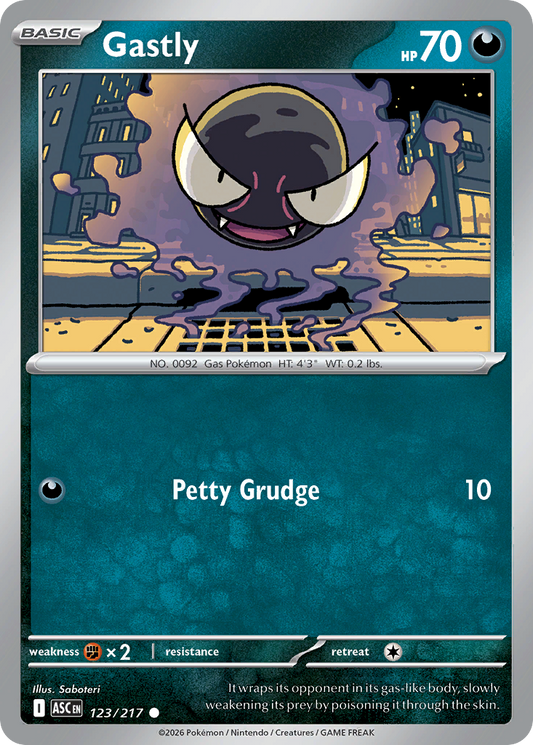 Gastly 123/217 from Pokemon TCG Ascended Heroes