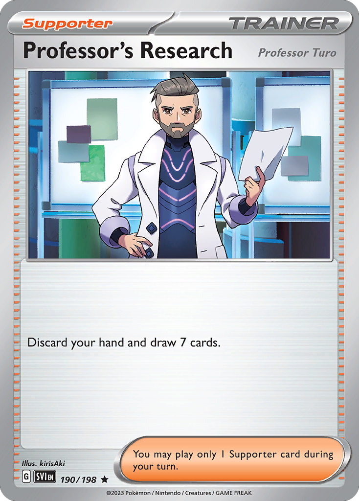 Professor's Research (Professor Turo) 190/198 from Pokemon TCG Scarlet & Violet