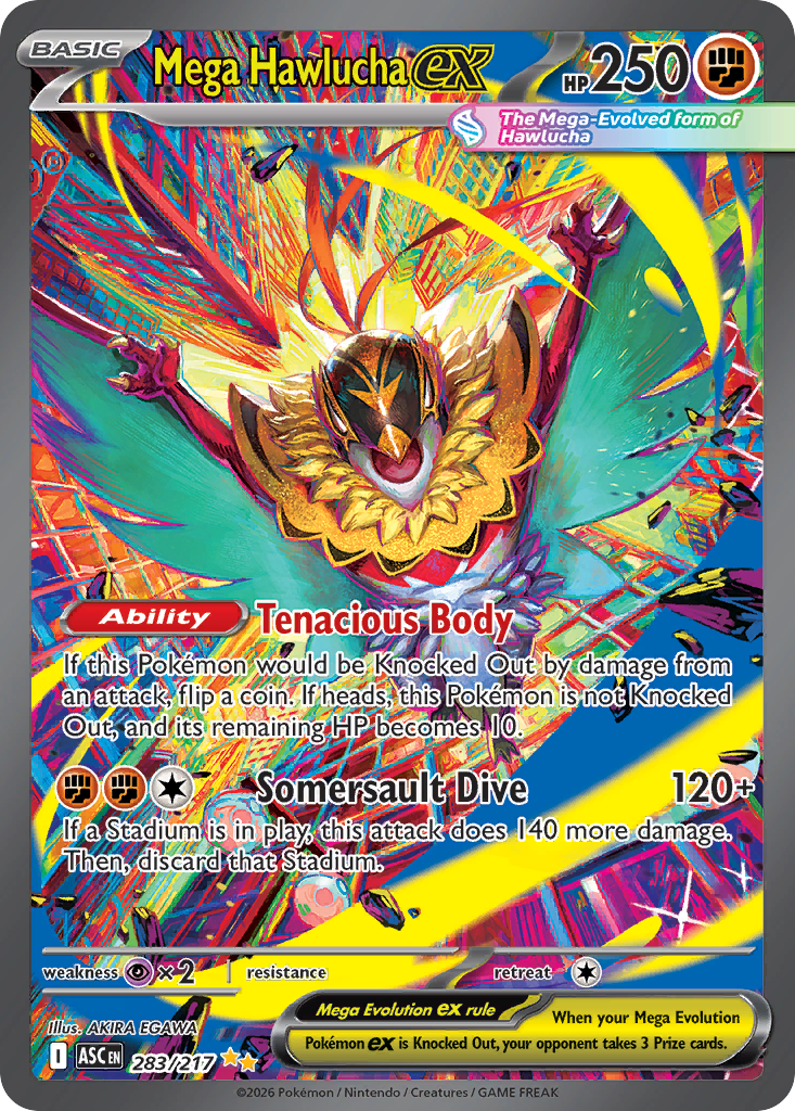 Mega Hawlucha ex 283/217 from Pokemon TCG Ascended Heroes