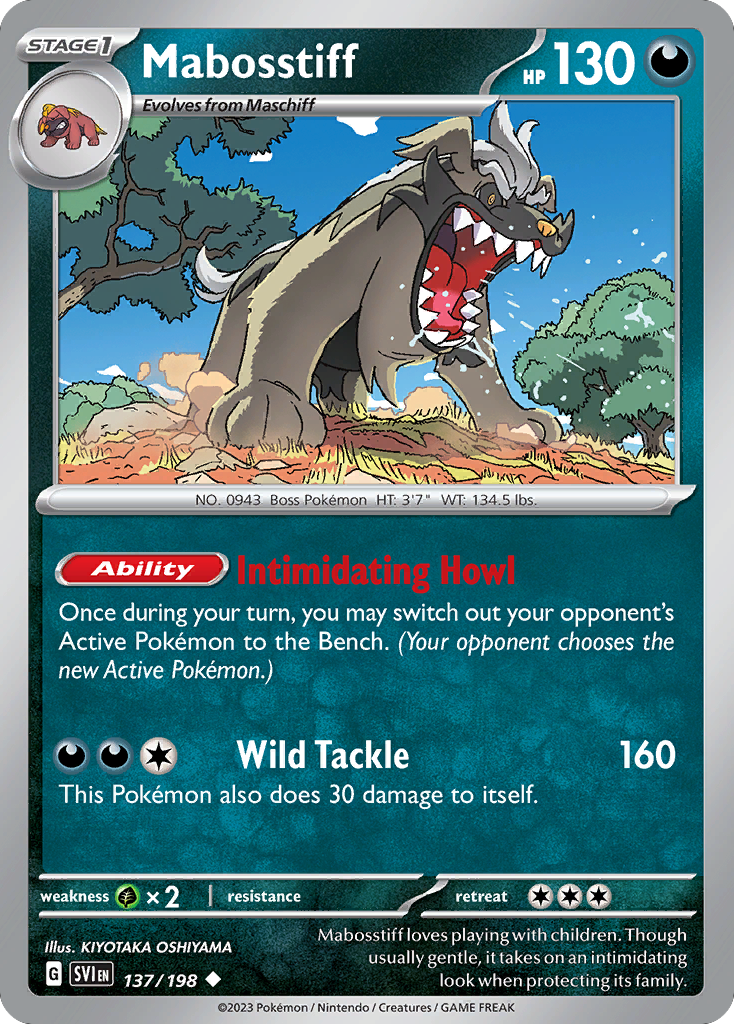 Mabosstiff 137/198 from Pokemon TCG Scarlet & Violet