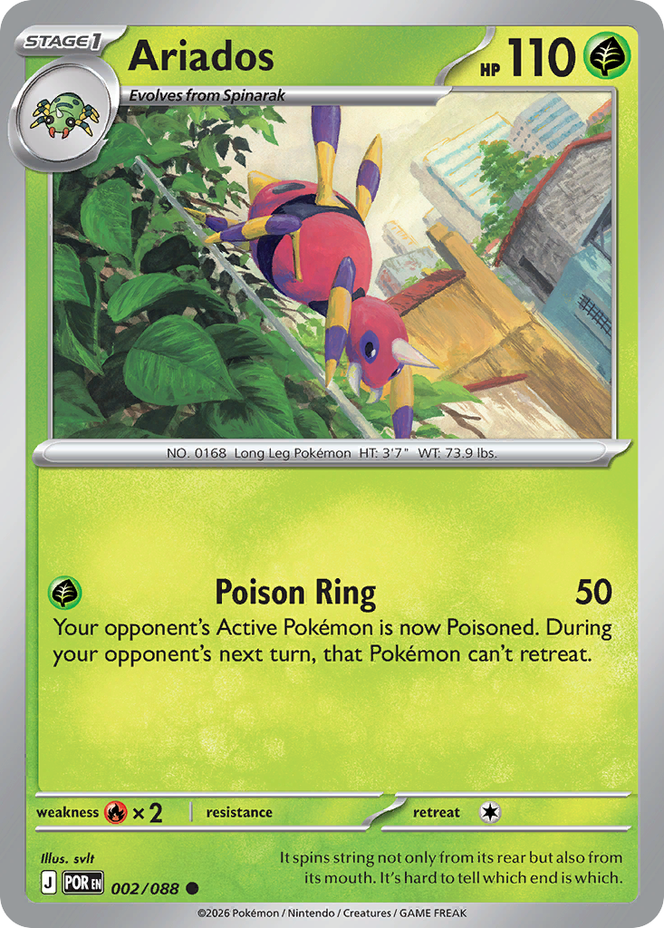 Ariados 002/088 from Pokemon TCG Perfect Order