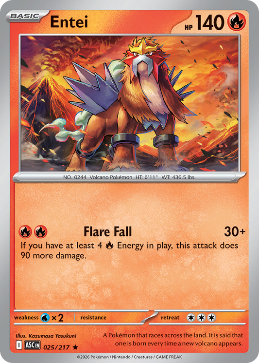 Entei 025/217 from Pokemon TCG Ascended Heroes