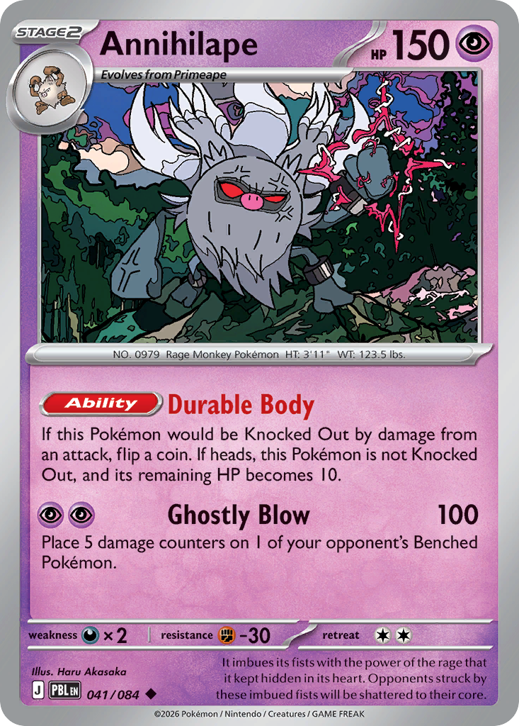 Annihilape 041/084 from Pokemon TCG Pitch Black