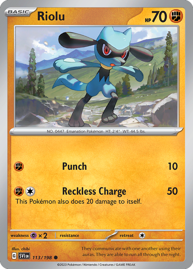 Riolu 113/198 from Pokemon TCG Scarlet & Violet