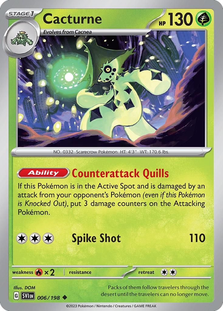 Cacturne 006/198 from Pokemon TCG Scarlet & Violet
