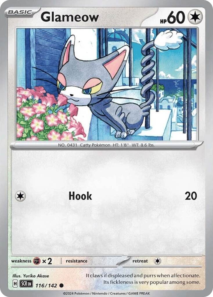 Glameow 116/142 from Pokemon TCG Stellar Crown