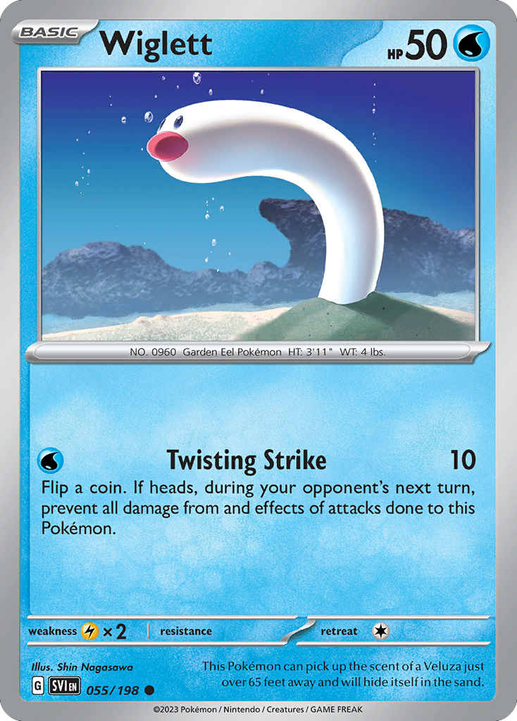 Wiglett 055/198 from Pokemon TCG Scarlet & Violet