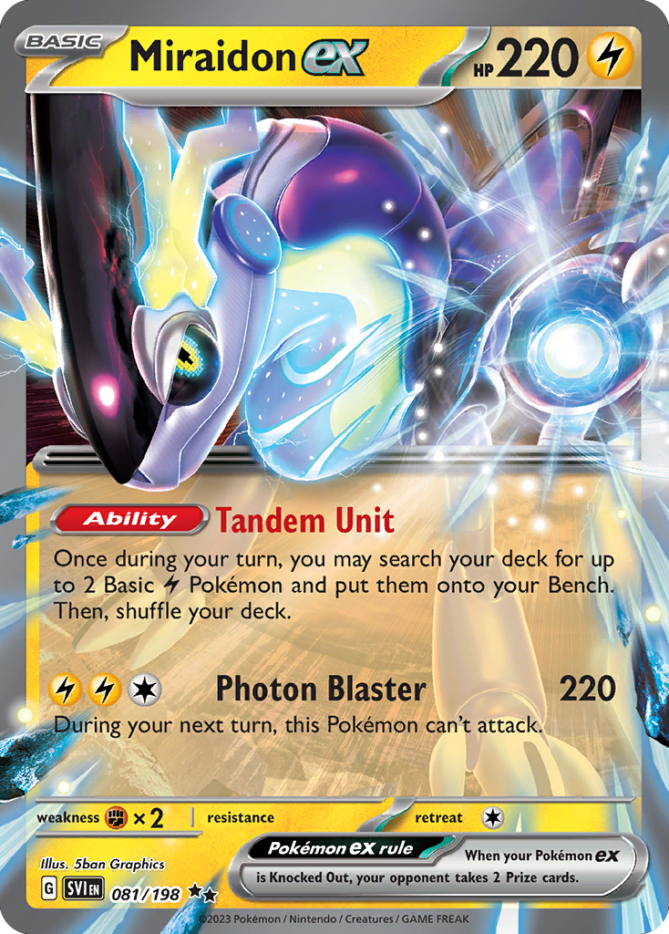 Miraidon ex 081/198 from Pokemon TCG Scarlet & Violet
