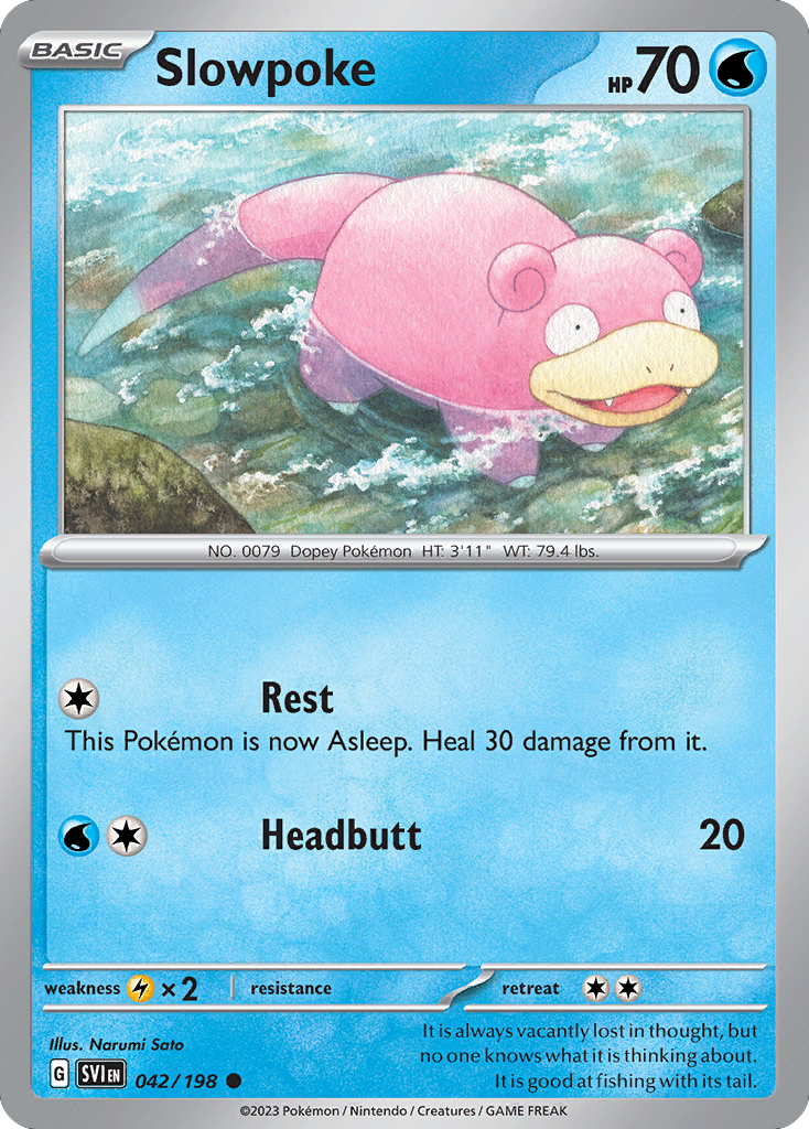 Slowpoke 042/198 from Pokemon TCG Scarlet & Violet