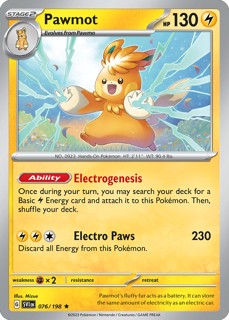 Pawmot 076/198 from Pokemon TCG Scarlet & Violet