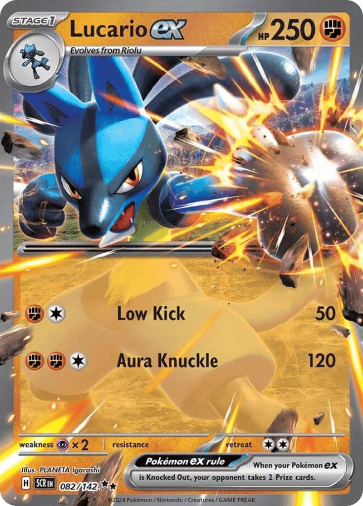 Lucario ex 082/142 from Pokemon TCG Stellar Crown