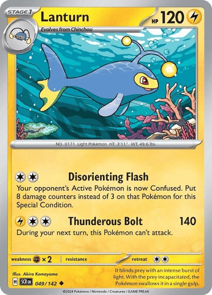 Lanturn 049/142 from Pokemon TCG Stellar Crown