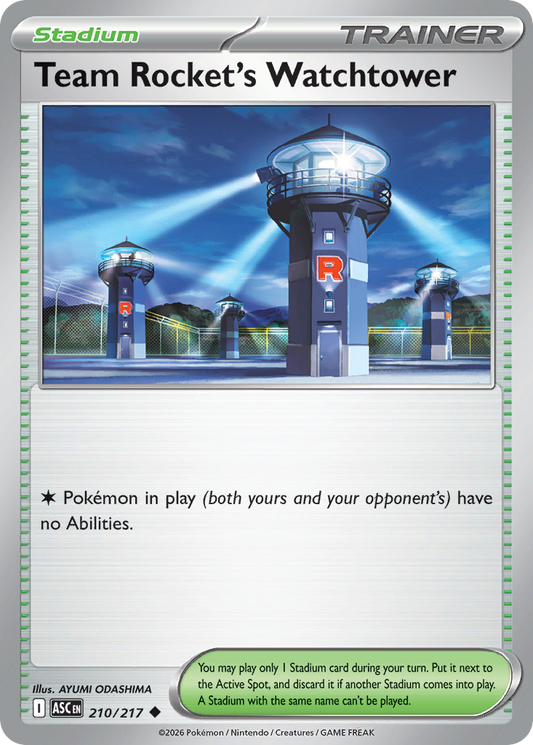 Team Rocket's Watchtower 210/217 from Pokemon TCG Ascended Heroes
