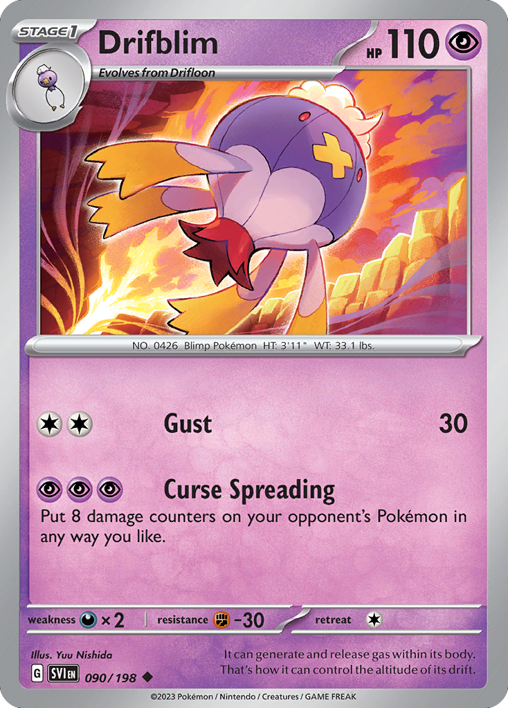 Drifblim 090/198 from Pokemon TCG Scarlet & Violet