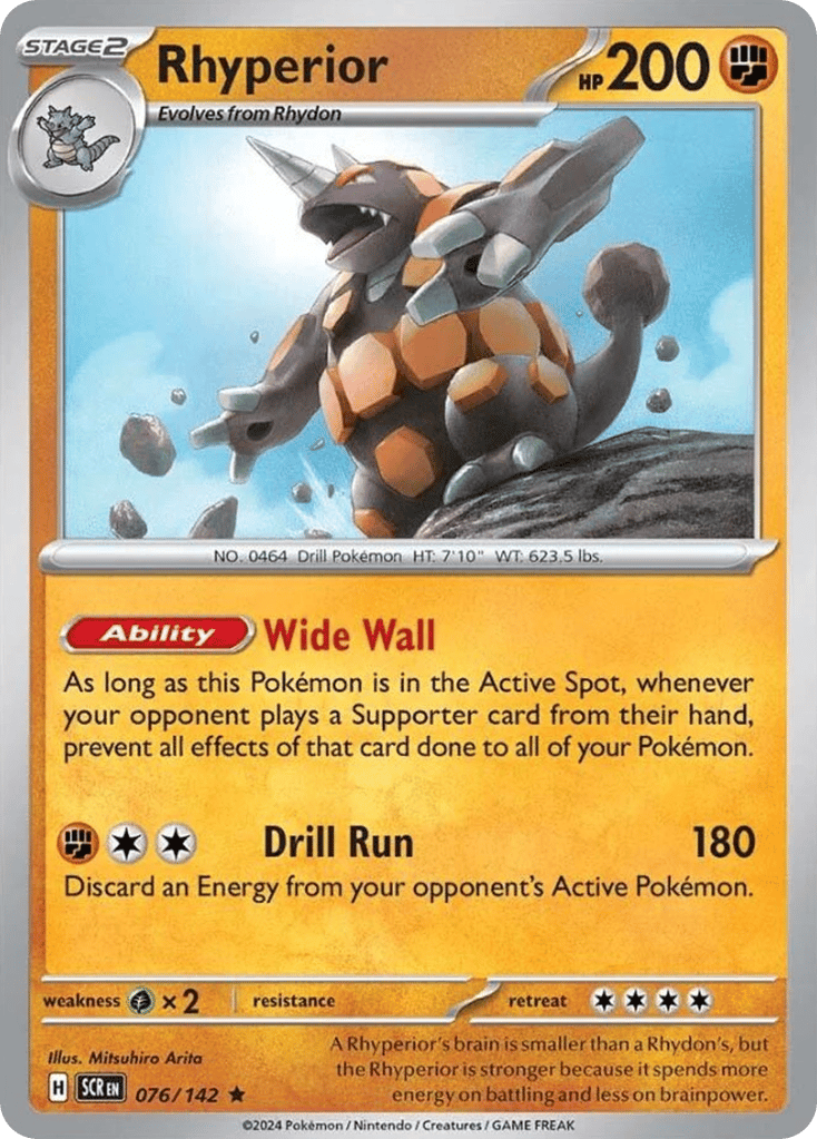 Rhyperior 076/142 from Pokemon TCG Stellar Crown