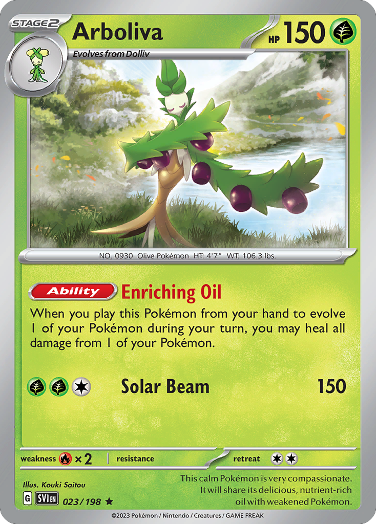 Arboliva 023/198 from Pokemon TCG Scarlet & Violet