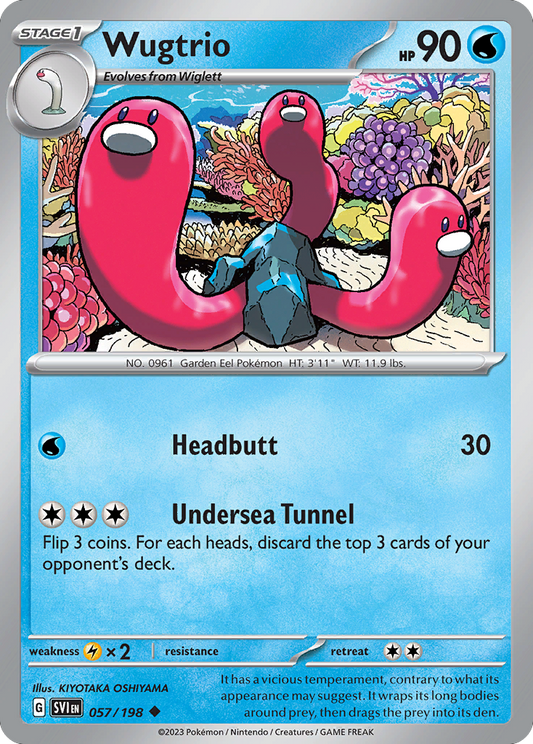 Wugtrio 057/198 from Pokemon TCG Scarlet & Violet