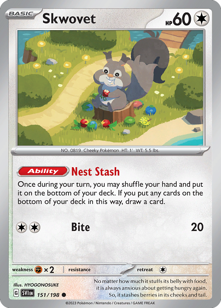 Skwovet 151/198 from Pokemon TCG Scarlet & Violet
